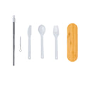 Set Posate Milner bianco - personalizzabile con logo