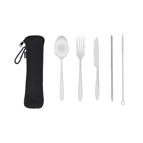 Set Posate Sinix color argento - personalizzabile con logo