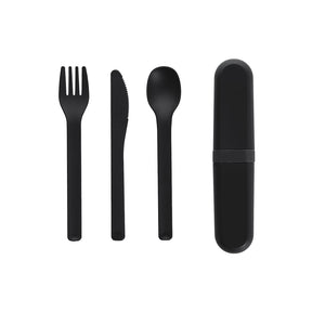 Set Posate Toriah nero - personalizzabile con logo