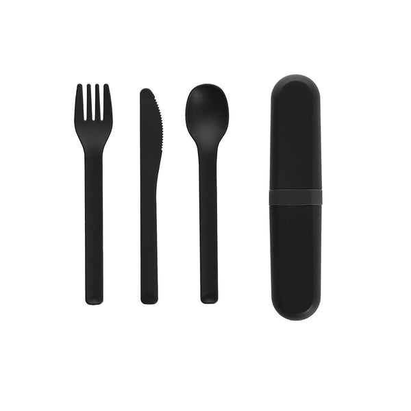 Set Posate Toriah nero - personalizzabile con logo