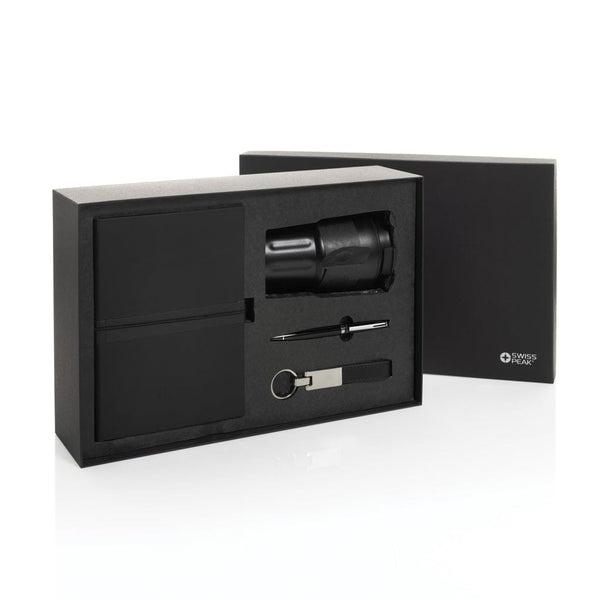 Set regalo business deluxe kit con bicchiere RCS nero - personalizzabile con logo