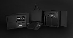 Set regalo business deluxe kit con bottiglia RCS nero - personalizzabile con logo