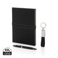 Set regalo business kit certificato RCS nero - personalizzabile con logo
