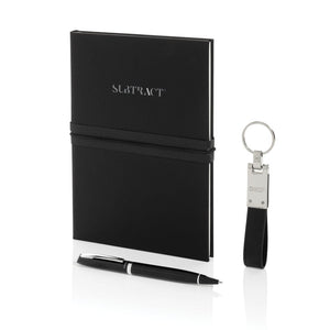 Set regalo business kit certificato RCS nero - personalizzabile con logo