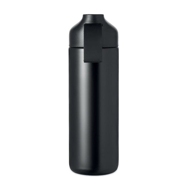 Set regalo da 2 pezzi borraccia e ombrello Nero - personalizzabile con logo