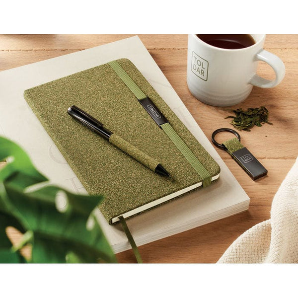 Set regalo da 3 pz in scatola green Verde - personalizzabile con logo