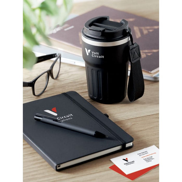 Set regalo da 3 pz in scatola Nero - personalizzabile con logo
