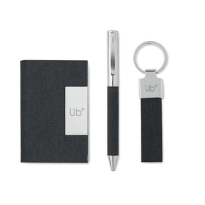 Set regalo da 3 pz Portacarte Nero - personalizzabile con logo