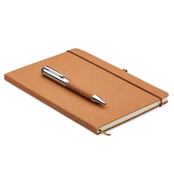 Set regalo Notebook e penna beige - personalizzabile con logo