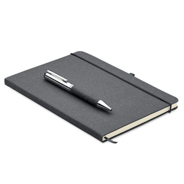 Set regalo Notebook e penna Nero - personalizzabile con logo