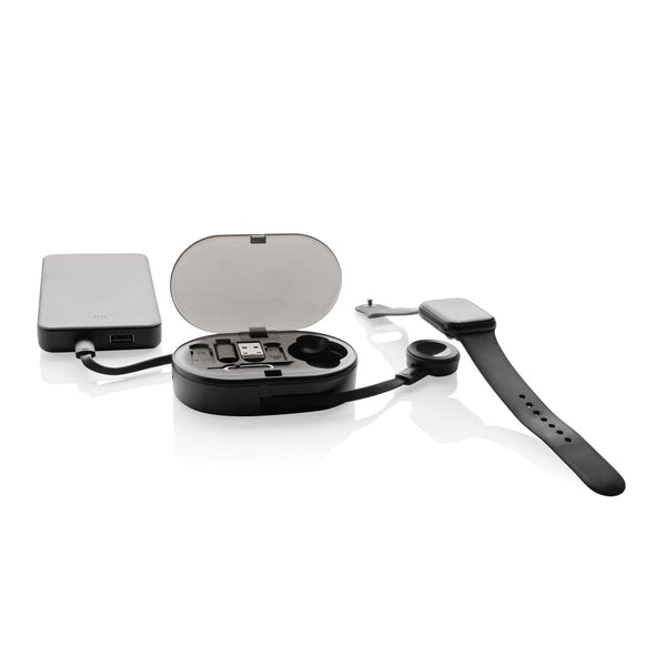 Set ricarica Multi-functional 60W Chargevix in rPlastica RCS nero - personalizzabile con logo