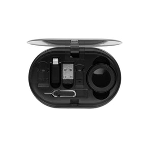 Set ricarica Multi-functional 60W Chargevix in rPlastica RCS nero - personalizzabile con logo