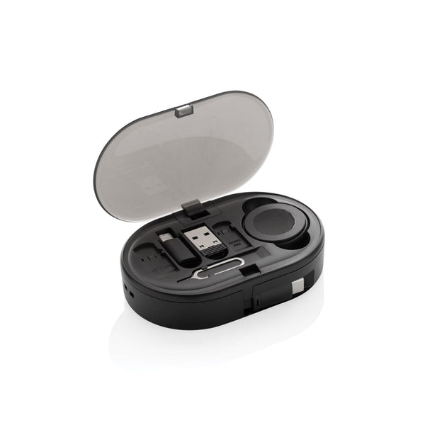 Set ricarica Multi-functional 60W Chargevix in rPlastica RCS nero - personalizzabile con logo