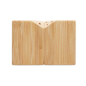 Set sale e pepe in bambù natural - personalizzabile con logo