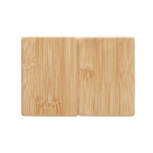 Set sale e pepe in bambù natural - personalizzabile con logo