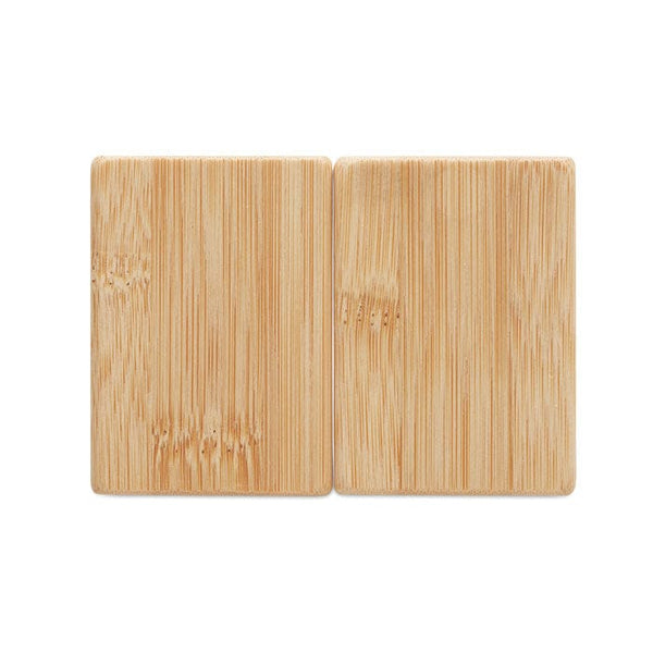 Set sale e pepe in bambù natural - personalizzabile con logo