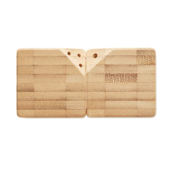 Set sale e pepe in bambù natural - personalizzabile con logo