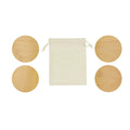 Set Sottobicchieri Elmor natural - personalizzabile con logo