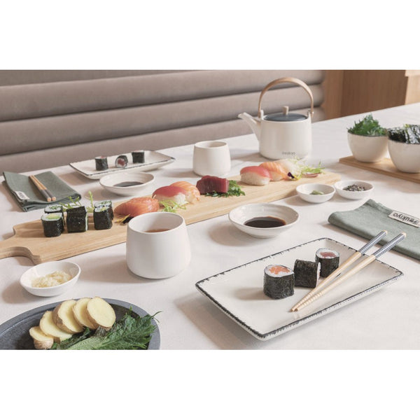 Set sushi 8 pezzi Ukiyo marrone - personalizzabile con logo