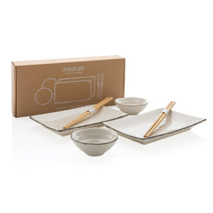 Set sushi per 2 persone Ukiyo bianco - personalizzabile con logo