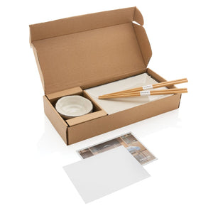 Set sushi per 2 persone Ukiyo bianco - personalizzabile con logo