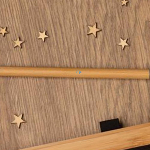 Set taccuino e penna infinity in bambù marrone - personalizzabile con logo