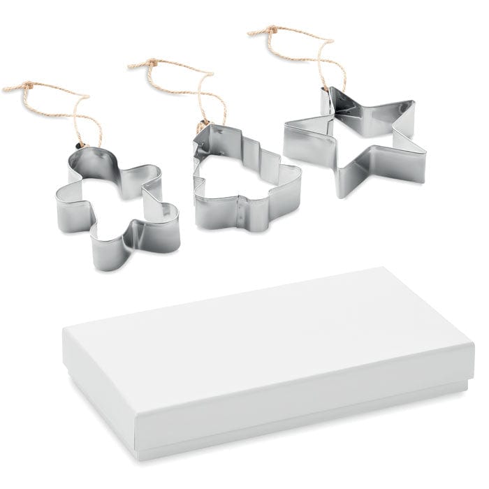 Set tagliabiscotti color argento - personalizzabile con logo