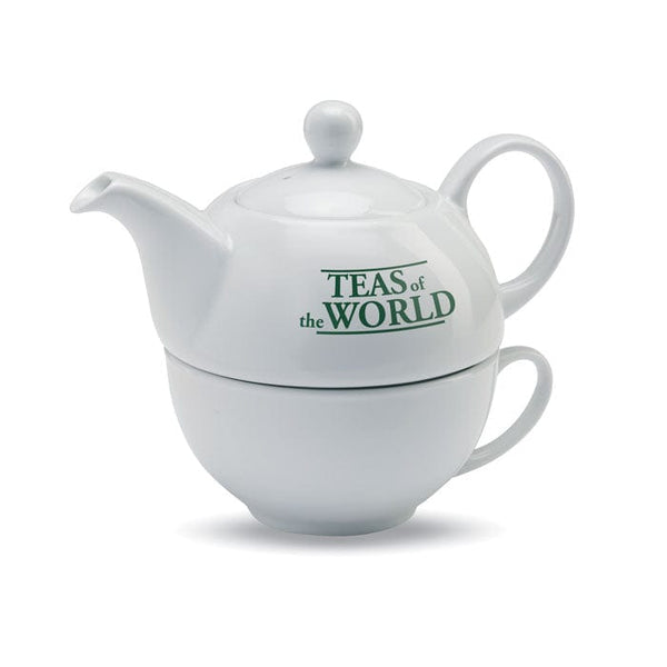 Set tè teiera e tazza - personalizzabile con logo