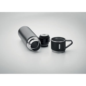 Set thermos e tazze Nero - personalizzabile con logo