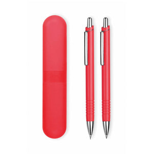 Set Velus rosso - personalizzabile con logo