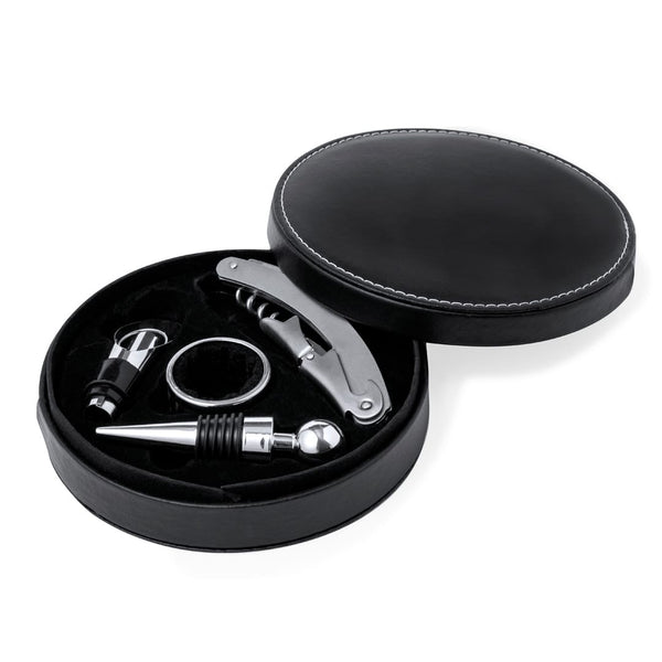 Set Vino Albion nero - personalizzabile con logo