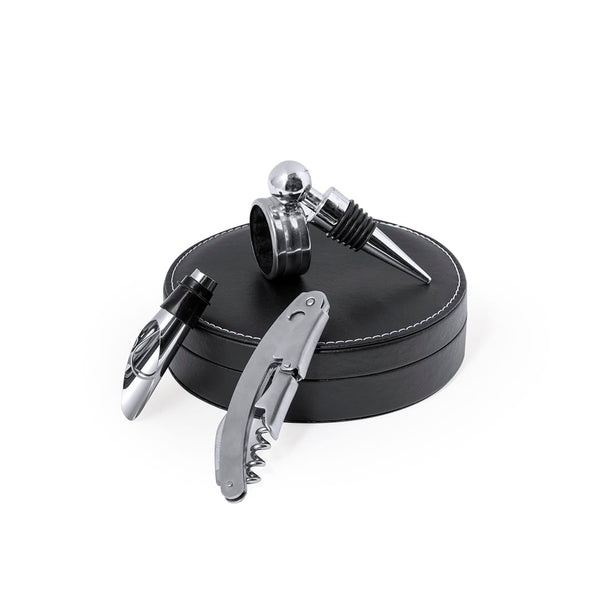 Set Vino Albion nero - personalizzabile con logo