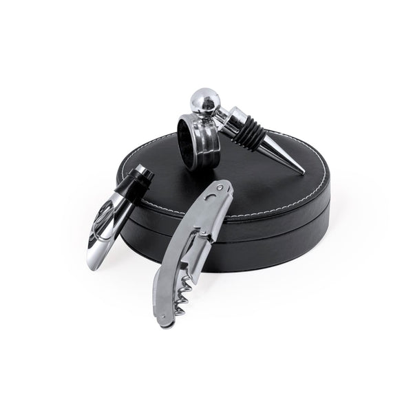 Set Vino Albion nero - personalizzabile con logo
