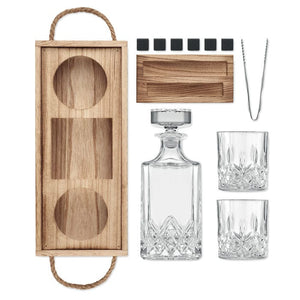 Set whisky di lusso beige - personalizzabile con logo