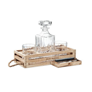 Set whisky di lusso beige - personalizzabile con logo