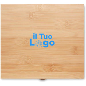 Set whisky in bamboo beige - personalizzabile con logo