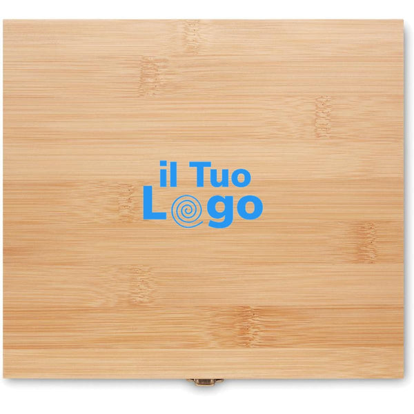 Set whisky in bamboo beige - personalizzabile con logo
