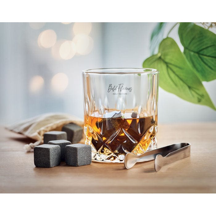 Set whisky in bamboo beige - personalizzabile con logo
