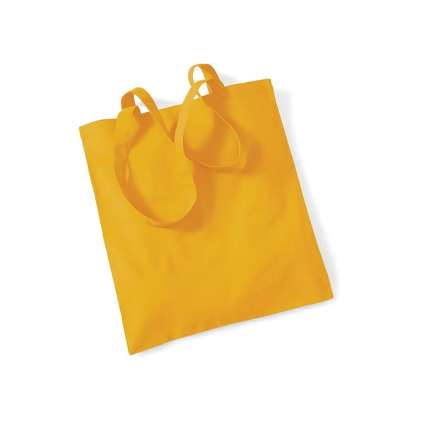 Shopper 140g di qualità in 48 colori mustard - personalizzabile con logo