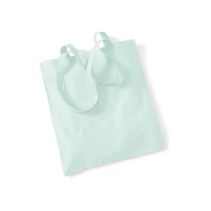 Shopper 140g di qualità in 48 colori pastel mint - personalizzabile con logo