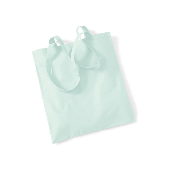 Shopper 140g di qualità in 48 colori pastel mint - personalizzabile con logo