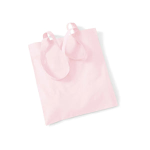 Shopper 140g di qualità in 48 colori pastel pink - personalizzabile con logo