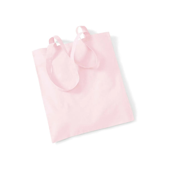 Shopper 140g di qualità in 48 colori pastel pink - personalizzabile con logo
