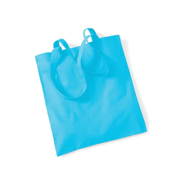 Shopper 140g di qualità in 48 colori surf blue - personalizzabile con logo