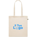 Shopper 140g in cotone riciclato beige - personalizzabile con logo