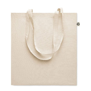 Shopper 140g in cotone riciclato beige - personalizzabile con logo