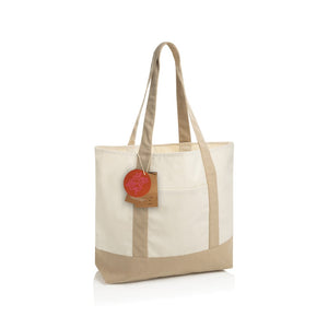 Shopper 350gm2 SHOP LOCAL in cotone riciclato AWARE™ bianco - personalizzabile con logo