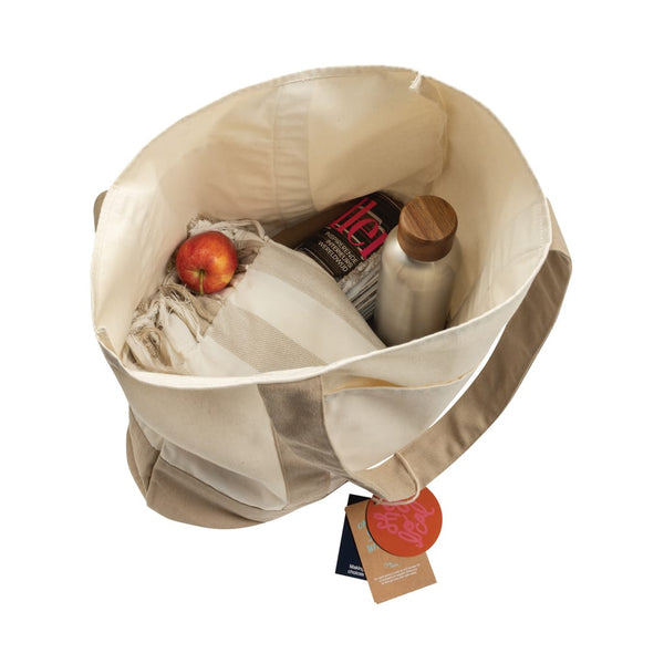 Shopper 350gm2 SHOP LOCAL in cotone riciclato AWARE™ - personalizzabile con logo