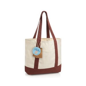 Shopper 350gm2 SHOP LOCAL in cotone riciclato AWARE™ rosso - personalizzabile con logo