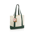 Shopper 350gm2 SHOP LOCAL in cotone riciclato AWARE™ verde - personalizzabile con logo
